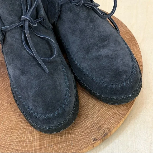 UGG | Black Suede Women's Woodlyn Moc Size 8 - Picture 14 of 16